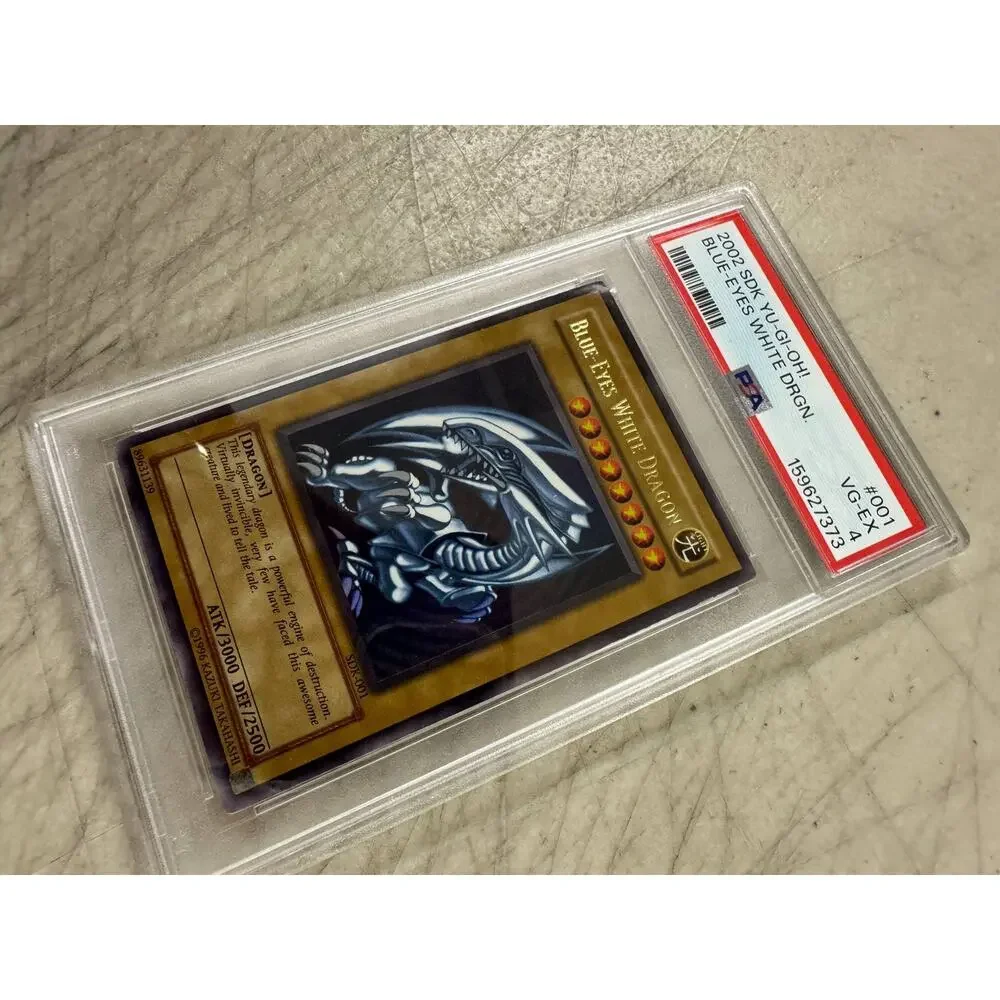Yu-Gi-Oh 2002 Starter Deck Kaiba SDK-001 Blue-Eyes White Dragon Card PSA 4 VG-EX